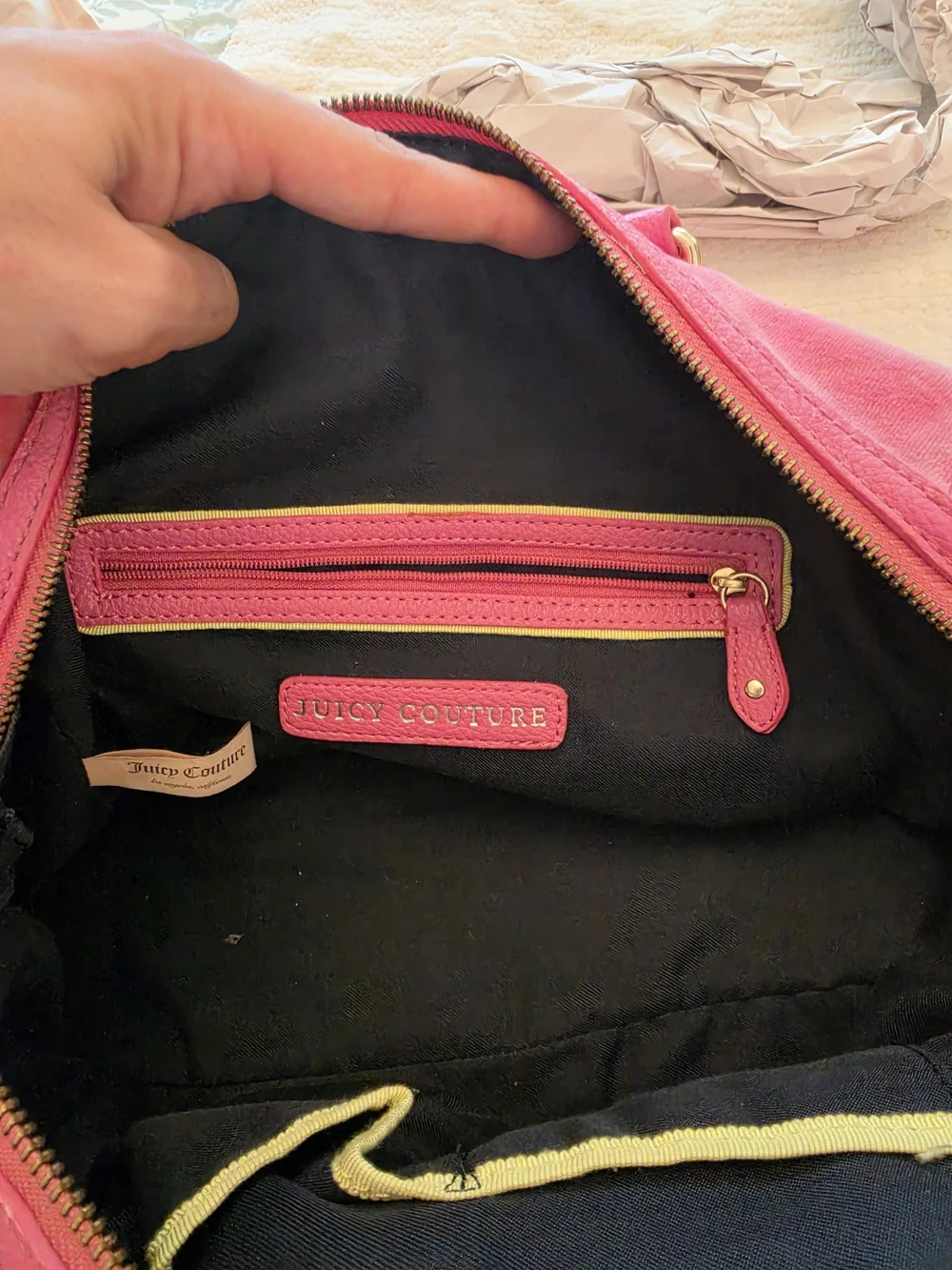 Vintage Juicy Couture Pink Velour Bag With Charms